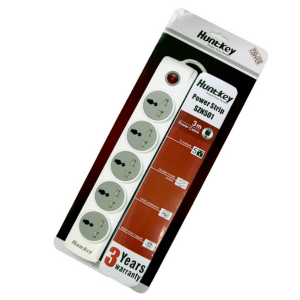 Huntkey SZN 501 WHITE Power Strip, 3-Years Warranty