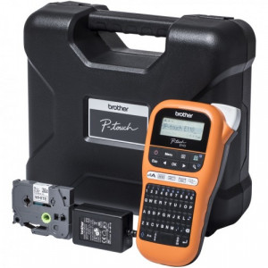 Brother PT-E110VP Label Printer, Tape Size 3.5mm to 12mm, Resolution 180DPI, Manual Cutter, LCD Display, 1-Year Warranty