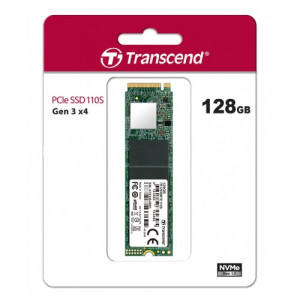 Transcend 110S 128GB M.2 2280 (M-Key) PCIe Gen3x4 SSD Drive, 3-Years Warranty