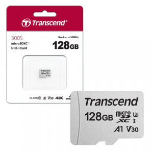 Transcend UHS-I 300S 128GB MicroSD Card, 5-Years Warranty