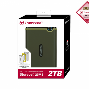 Transcend 25M3G 2TB Portable Hard Drive, Taiwan, 3-Years Warranty