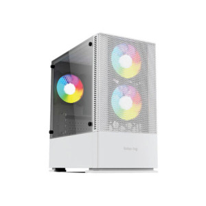 Value-Top VT-B701-W Micro ATX White Color Gaming Case with One Side Tempered Glass, Without PSU
