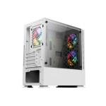 Value-Top VT-B701-W Micro ATX White Color Gaming Case with One Side Tempered Glass, Without PSU